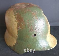 WW2 German'D-Day' era Marineartillerie Camo Helmet Shell from Longues-Sur-Mer