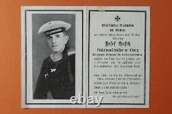 WW2 German Death Card Sterbebild Kriegsmarine served Battleship'Gneisenau' 1942