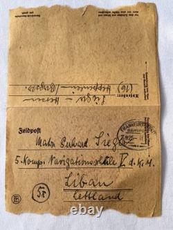 WW2 German Feldpost Letters Kriegsmarine, Libau Latvia 1944, Eastern Front