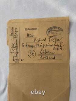 WW2 German Feldpost Letters Kriegsmarine, Libau Latvia 1944, Eastern Front