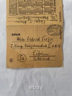 WW2 German Feldpost Letters Kriegsmarine, Libau Latvia 1944, Eastern Front