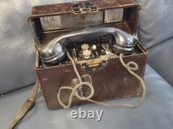 WW2 German Field Phone Model 1933 Feldfernsprecher 33 Kriegsmarine version, rare