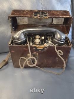 WW2 German Field Phone Model 1933 Feldfernsprecher 33 Kriegsmarine version, rare