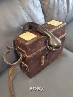 WW2 German Field Phone Model 1933 Feldfernsprecher 33 Kriegsmarine version, rare