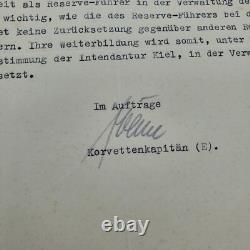 WW2 German Kriegsmarine 1936 Kiel II Admiral Ostsee Reserve Officer Letter Naval