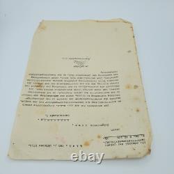 WW2 German Kriegsmarine 1936 Kiel II Admiral Ostsee Reserve Officer Letter Naval