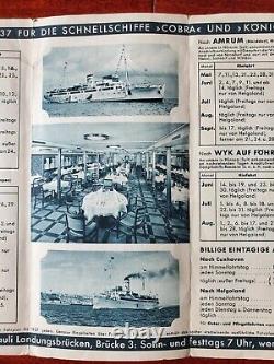 WW2 German Kriegsmarine 1937 HAPAG Cobra Schiff navy boat cruise ship brochure