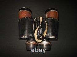 WW2 German Kriegsmarine 7x50 CARL ZEISS FLAK ARTILLERY BINOCULARS GAS MASK