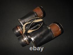 WW2 German Kriegsmarine 7x50 CARL ZEISS FLAK ARTILLERY BINOCULARS GAS MASK