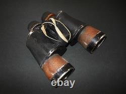 WW2 German Kriegsmarine 7x50 CARL ZEISS FLAK ARTILLERY BINOCULARS GAS MASK