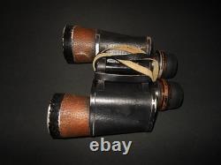 WW2 German Kriegsmarine 7x50 CARL ZEISS FLAK ARTILLERY BINOCULARS GAS MASK