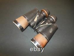WW2 German Kriegsmarine 7x50 CARL ZEISS FLAK ARTILLERY BINOCULARS GAS MASK