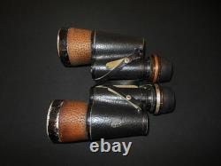 WW2 German Kriegsmarine 7x50 CARL ZEISS FLAK ARTILLERY BINOCULARS GAS MASK