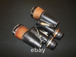 WW2 German Kriegsmarine 7x50 CARL ZEISS FLAK ARTILLERY BINOCULARS GAS MASK
