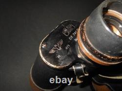 WW2 German Kriegsmarine 7x50 CARL ZEISS FLAK ARTILLERY BINOCULARS GAS MASK