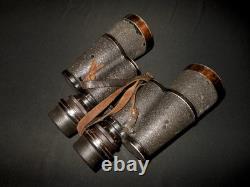 WW2 German Kriegsmarine 7x50 CARL ZEISS GAS MASK BINOCULARS #2 VERY NICE