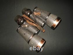 WW2 German Kriegsmarine 7x50 CARL ZEISS GAS MASK BINOCULARS #2 VERY NICE