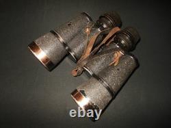 WW2 German Kriegsmarine 7x50 CARL ZEISS GAS MASK BINOCULARS #2 VERY NICE