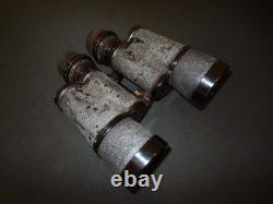 WW2 German Kriegsmarine 7x50 CARL ZEISS GAS MASK BINOCULARS VERY NICE