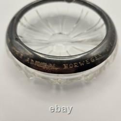WW2 German Kriegsmarine 835 Silver & Cut Crystal Ashtray Admiral Norwegen 9