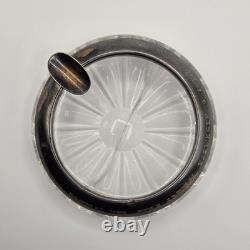 WW2 German Kriegsmarine 835 Silver & Cut Crystal Ashtray Admiral Norwegen 9