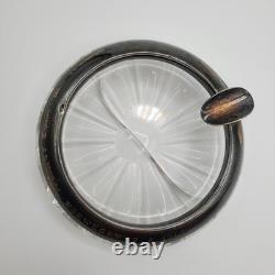 WW2 German Kriegsmarine 835 Silver & Cut Crystal Ashtray Admiral Norwegen 9