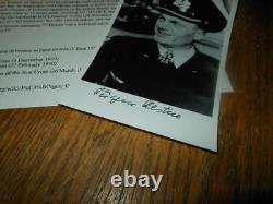 WW2 German Kriegsmarine Autographed Photo and Docs JURGEN OESTEN NICE