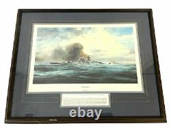 WW2 German Kriegsmarine Bismarck Framed Print 28 x 24 Inches