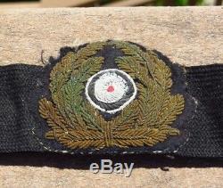 WW2 German Kriegsmarine Cap Hat Badge Bullion Cockade with Wreath & Band