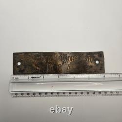WW2 German Kriegsmarine Gewehrmunitionskammer Brass Sign Plate III 8.4 Original