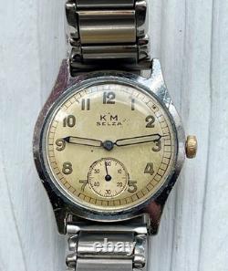 WW2 German Kriegsmarine KM SELZA Military Watch Cal. Selza 06 Mechanical Vintage