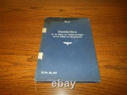 WW2 German Kriegsmarine M. Dv. 847 NAVAL TECHNICAL & REGULATIONS MANUAL GROUP