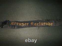 WW2 German Kriegsmarine Mützenband SAILOR CAP TALLEY KREUZER KARLSRUHE