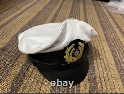 WW2 German Kriegsmarine NCO Crusher Cap White Floppy Style Visor Hat