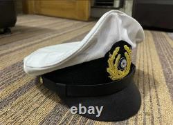 WW2 German Kriegsmarine NCO Crusher Cap White Floppy Style Visor Hat