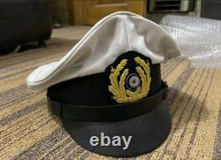 WW2 German Kriegsmarine NCO Crusher Cap White Floppy Style Visor Hat