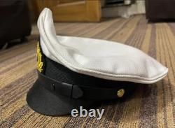 WW2 German Kriegsmarine NCO Crusher Cap White Floppy Style Visor Hat