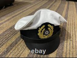 WW2 German Kriegsmarine NCO Crusher Cap White Floppy Style Visor Hat