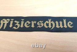 WW2 German Kriegsmarine NCO's Training School Tally Band for the Tellermutze Cap