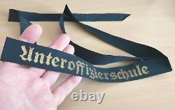 WW2 German Kriegsmarine NCO's Training School Tally Band for the Tellermutze Cap