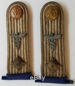 WW2 German Kriegsmarine Navy Shoulder Board Set USA ONLY! Badge order medal