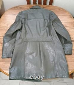 WW2 German Kriegsmarine Navy U-Boat Battleship Leather Coat Deck Jacket