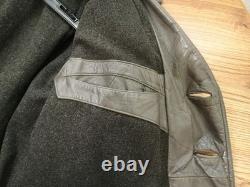 WW2 German Kriegsmarine Navy U-Boat Battleship Leather Coat Deck Jacket