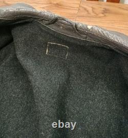 WW2 German Kriegsmarine Navy U-Boat Battleship Leather Coat Deck Jacket
