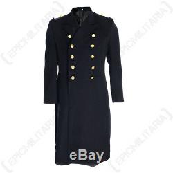 WW2 German Kriegsmarine Officer Frock Coat Reproduction Navy Blue Greatcoat