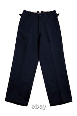 WW2 German Kriegsmarine Officer/General Navy Blue Gabardine Straight Trousers
