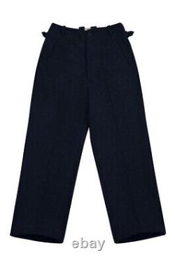 WW2 German Kriegsmarine Officer/General Navy Blue Wool Straight Trousers L