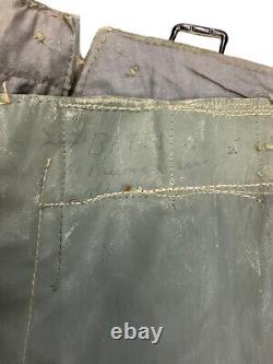 WW2 German Kriegsmarine Officers Grey Leather Breeches Pants