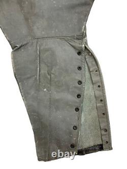 WW2 German Kriegsmarine Officers Grey Leather Breeches Pants