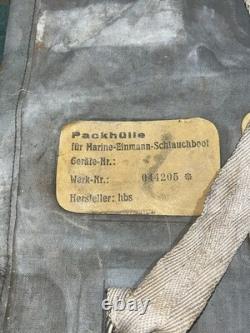 WW2 German Kriegsmarine Rubber Boat Pack Hull Backpack Rucksack Carrier